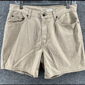 L.L Bean Shorts Womens 14 Mid Rise Denim Jean Comfort Vintage 100% Cotton